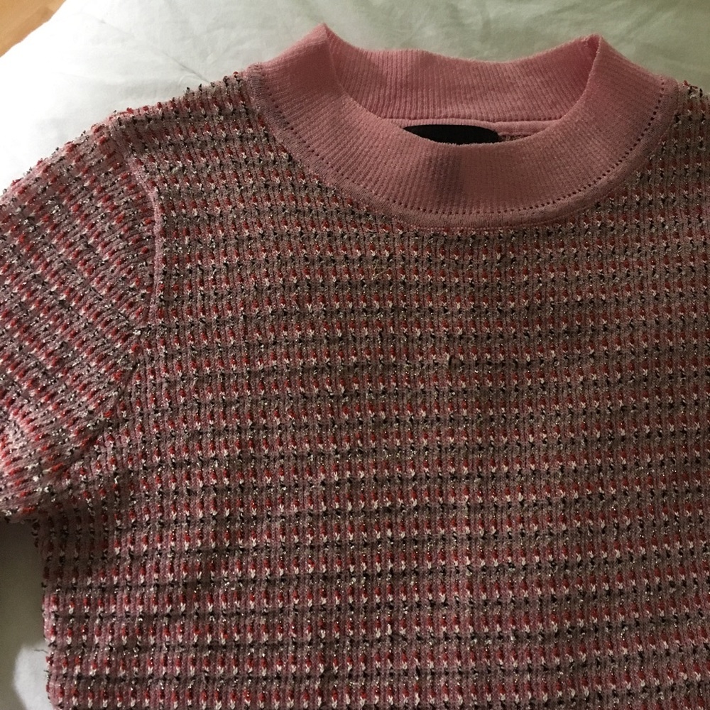 Pink Topshop Cropped Sweater - Picture 2 of 3